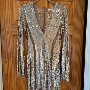 Like New Lovers+Friends Gold Lux Dress